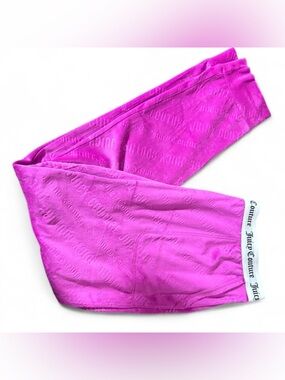 Juicy Couture Hot Pink Embossed Velour Track Pants